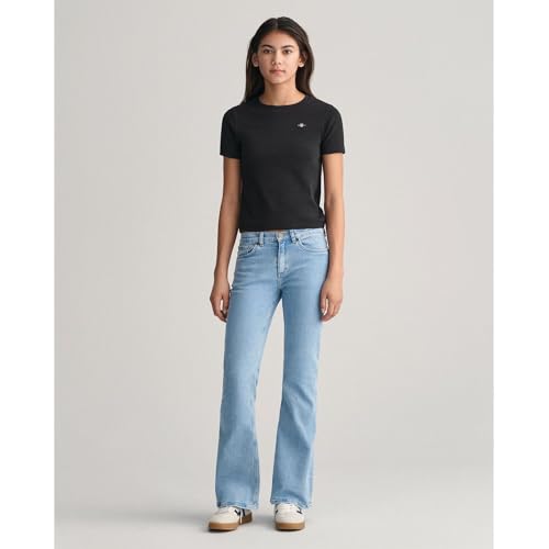 Gant Para Menina. 610032 CalçAs De Ganga Bootcut Teen Blue (14AñOs= 164Cm), Azul, Casual, AlgodãO, Denim, Moda Infantil - 4