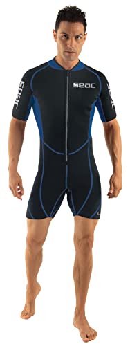 Seac Men's Look Man Neoprenshorty zum Schnorcheln, Tauchen und für Wasseraktivitäten für Kinder, 2,5 mm Neopren, schwarz/blau, XXL