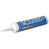 GE SilPruf SCS2002 Silicone Sealant - 10 Oz Cartridge, White (Single Tube)