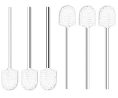 6PCS Toilet Brush Plastic Toilet Brushes Toilet Bowl Cleaner Brush