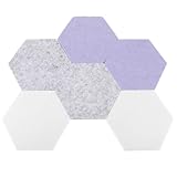 DIYEAH 6 piezas Paneles de Pared Hexagonales de Fieltro Coloridos y Autoadhesivos Tablero Multifuncional para Mensajes y Protección Acústica Interiores para Hogar y Oficina
