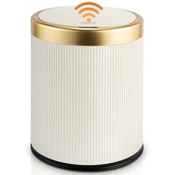 Pukomc 2.3 Gallon / 9L Automatic Adsorption Sensor Trash Can, White - View #5