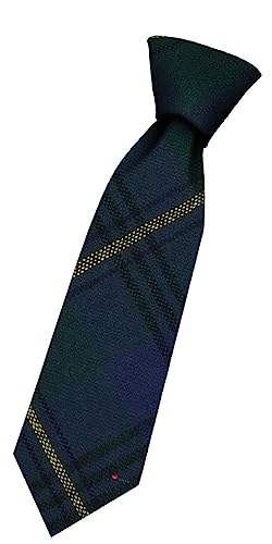 Cravate en laine écossaise garçon Johnston Modern motif tartan tissé en Écosse