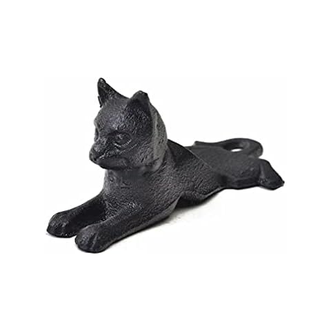 Door Stops, Cast Iron Cat Door Wedge Stopper,Heavy Metal Animal DoorStops Cover