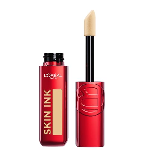 L'Oreal Paris Infallible Skin Ink 2-in-1 Foundation Concealer Hybrid Face Makeup, up to 48HR Transfer-Resistant with Medium Coverage, 140 Medium Warm