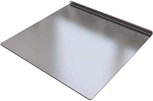 Double-Sided Stainless Steel Chopping Board, Non-Slip 'L' Shape Pastry & Cheese Cutting Board, Easy to Clean, 15.7x23.6in for Pizza, Meat & Food Prep