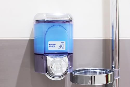 Image of Hand Soap Label for Soap Dispenser | Commercial Hand Soap Sticker Label for Wall Mounted Dispenser | Business, Office, and Home Use | Waterproof, Ultra-Durable - USA Made (2x1 inch), 4 Labels