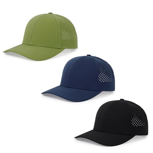 Image of Quick Dry Baseball Cap Curved Brim Mesh Snapback Hat for Men Women