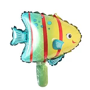 Vibgyor Vibes Silver Metallic Happy Birthday Party Foil Balloons Banner Aquatic Theme 1