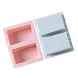 DIYEAH 2 Stück Silikon Seifenform Kavitäten Flexibel Lebensmittelecht für Handgemachte Seifen DIY...