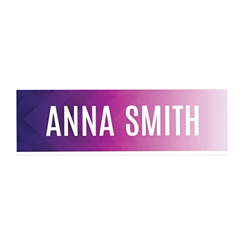 Andaz Press Office Desk Name Plate, Purple Ombre Personalized Acrylic