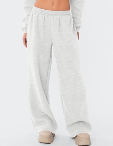 LOMON Wide Leg Sweatpants Women Fleece Sweat Pants Fall Clothes 2025 Teen Girl Baggy Jogger Sweatpant with Pockets2