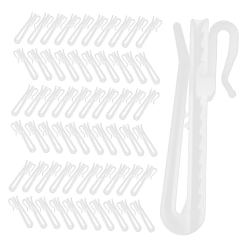 Levemolo Sturdy Curtain Hooks 100pcs Easy to Install Plastic Rust-Free for All Types of Curtains