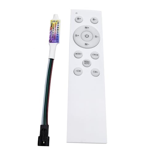 Vrabocry Tiras de luz LED de carreras de caballos de dos colores DC12V 24V 2132 píxeles RF 12 llaves controlador inalámbrico para WS2811 blanco frío cálido natural