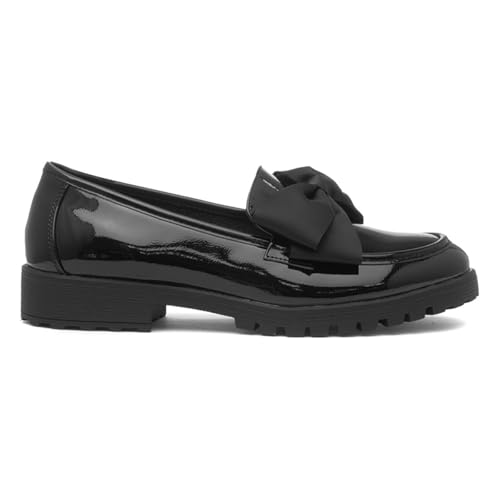 Cushion Walk Hanoi Womens Black Patent Bow Loafer - Image 3