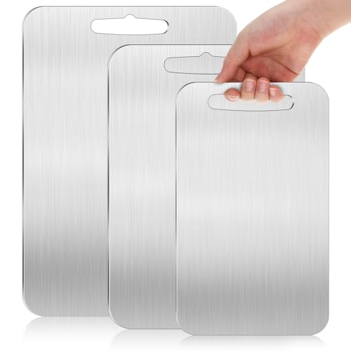 Set de 3 tablas de cortar de acero inoxidable 304