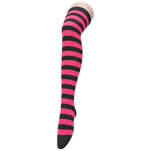 Image of American Trends Womens Rainbow Socks Striped Knee High Socks Thigh High Stockings Casual Tube Socks Costume Leg Warmers