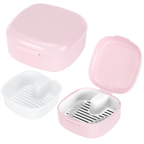 Zikenis Boîte de rangement pour prothèses dentaires avec tami,boîte à appareils orthodontiques,Boîtes pour Prothèses Dentaires,boîte à attelles dentaires pour...