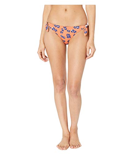 Bikini Lab Women's Side Tie Hipster Bikini Swimsuit Bottom, Orange//Feline fine, Large