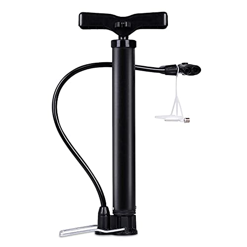 Pompe à pied portable vélo avec double embout de gonflage universelle haute pression Noir