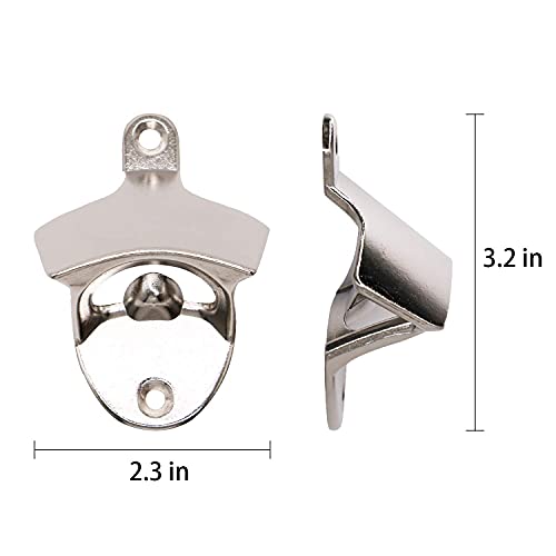 Wall Mounted Bottle Opener Stainless, Industrial Alloy With Screws By Ipihsius - Set Of 3 #TOP3
