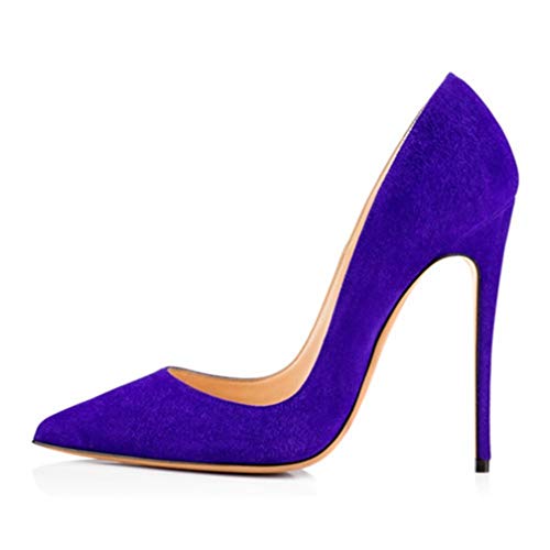 Zapatos De Tacón Alto para Mujer Talla Grande, Tacones De Aguja Puntiagudos...
