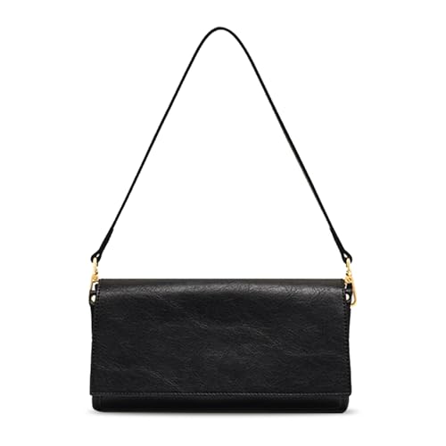 Black Leather Shoulder Bag Black Handbags Purses Leather Shoulder Purse Women Genuine Leather Handbags