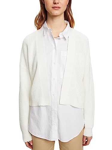 ESPRIT EDC by Damen 992cc1i307 Strickjacke, Off White, L EU