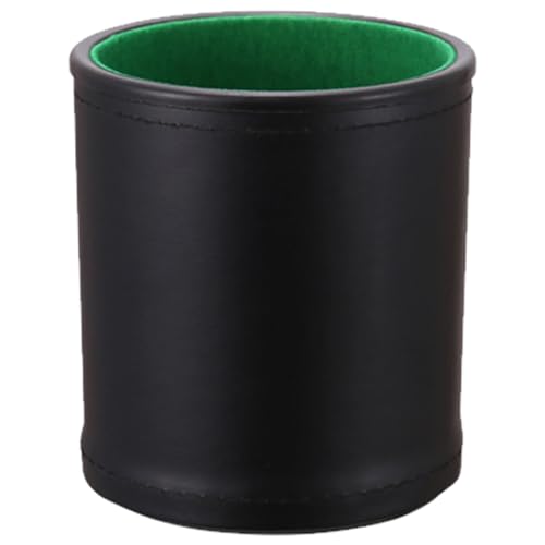 Copo de dados de pele sintética na moda, design de mão, caneca agitadora silenciosa, para bares