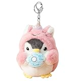 Miokkley Cute Penguin Plush Keychain, Kawaii Penguin Purse Bag Backpack Charms Cute Stuff for Women (Unicorn)