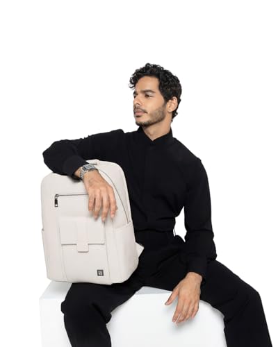 Image of EUME Nexa Backpack Bag For Man | 2 Large Compartment office Laptop Backpack | Fits Up to 15.6 inch Laptop | Vegan Leather | Travel Bag | Laptop Backpack For Men and Women