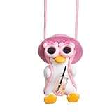 OIXYEY Chapeau rose Canard suspendu Ornement pour voiture, pendentif pour rétroviseur de v...