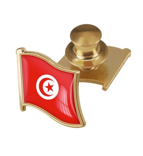 Image of vmcoatdu Country Flag Backs Locking Pin Keepers Locking Clasp Pin Badge International Travel Brooch Metal Alloy Souvenir Pin 0.75x0.7 Inch Small Pin