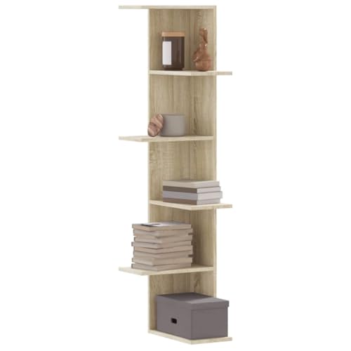 Étagère d'angle murale gain de place meuble rangement vertical 140cm - 5