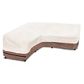 okcool Outdoor Sectional Cover,V Shaped Patio Furniture Covers for 5-Seater Outdoor Sectional Furniture Couch 85"(85''L) x 33.5''D x 31''H, Beige & Brown