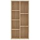 vidaXL Bücherregal 7 Fächer Standregal Aktenregal Wandregal Raumteiler Raumtrenner Regal Schrank Büroregal Sonoma-Eiche 50x25x106cm Holzwerkstoff