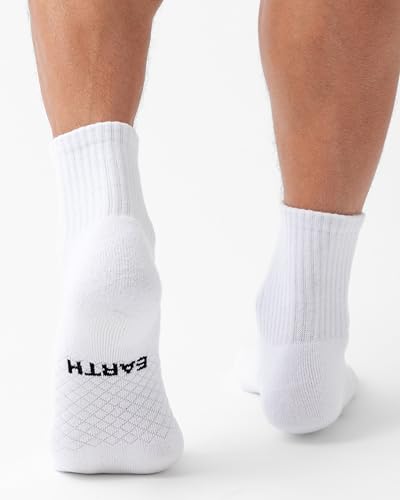 Cozy Earth Essential Quarter Socks for Women and Men – Soft Mercerized Cotton Crew Socks 2-Pack Set – Heel & Arch Support2