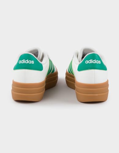 adidas VL Court Bold Womens Platform Shoes, White/Green, 73