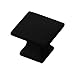 Hickory Hardware P3028-MB-10B Studio Collection Knob 1-1/4 Inch Square Flat Top Matte Black Finish (10-Pack)