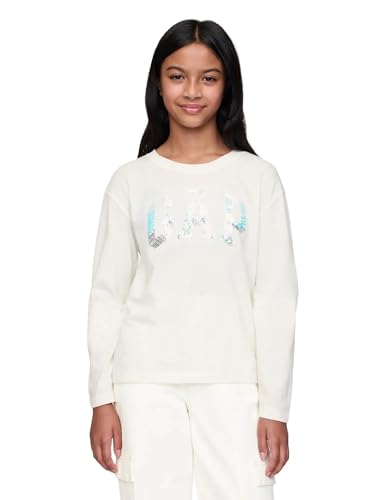 GAP Girls' Sequin Logo Long Sleeve Tee