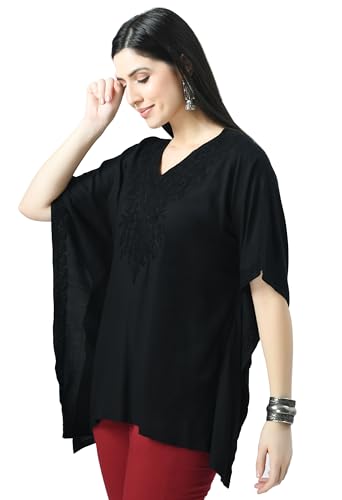 Image of QAZMI Women's Rayon Cotton Kaftan