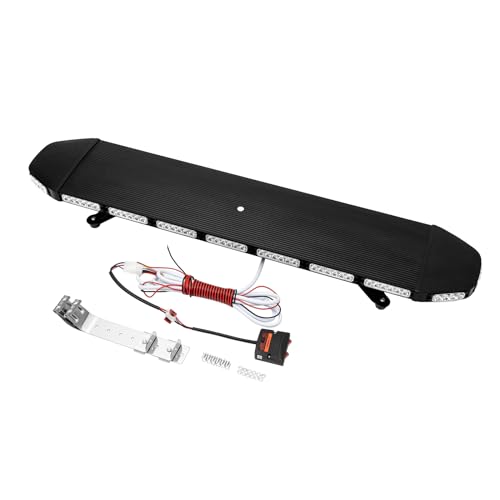 47" 108 LED Electric Light Bar Amber Emergency Lamp Bar Rooftop Double Side Emergency Warning Amber White for All Engineering Vehicles Warning Vehicles Snowplows Trailers