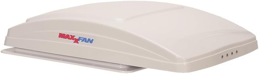 MAXXAIR Maxxfan Deluxe Vent, Fan and Vent Cover All in One - Powerful 10-Speed Reversible Fan with Thermostat, Built-In Rain Cover, Remote Control, Intake & Exhaust Fan, White (00-07000K)