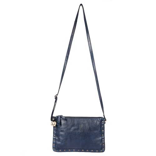 Image of Genuine Italian Leather Boho Studded Crossbody Shoulder Bag - Stylish, Durable, & Perfect for Everyday Use for women