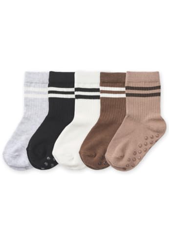 Tiny One Stoppersocken Baby 5er-Pack | Babysocken 0-6 monate | GOTS-zertifizierte | Baby Erstausstattung Neugeborene | Ringelsocken Kinder