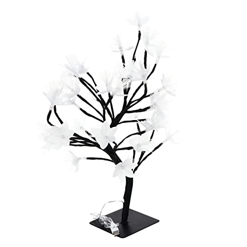 CIYODO 1Pc Optical Flower Tree Light USB LED Tabletop Lamp for Home Decor Wedding Party Night Light with LEDs Stable Base for Bedroom Office and Festivals