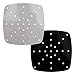 AIEX 2 Pezzi di Fodere per Friggitrice Ad Aria Quadrata Riutilizzabile da 21.6cm Tappetini Perforati per Friggitrice Ad Aria in Silicone Antiaderente per Friggitrice Ad Aria