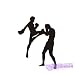 Zykang Adesivi murali Adesivi murali Boxing Club Muay Thai Taekwondo Adesivo karate Kick Kick Decal Free Fight Poster Vinile Adesivo frontale decalcomania Decor