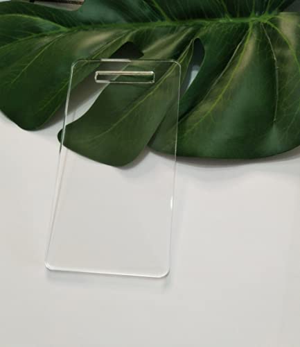 10Pcs Of Acrylic Badge Buddy,Id Badge Holder Buddy Bases,Badge Buddy Acrylic Blank (2.25''X4.25'') #TOP4