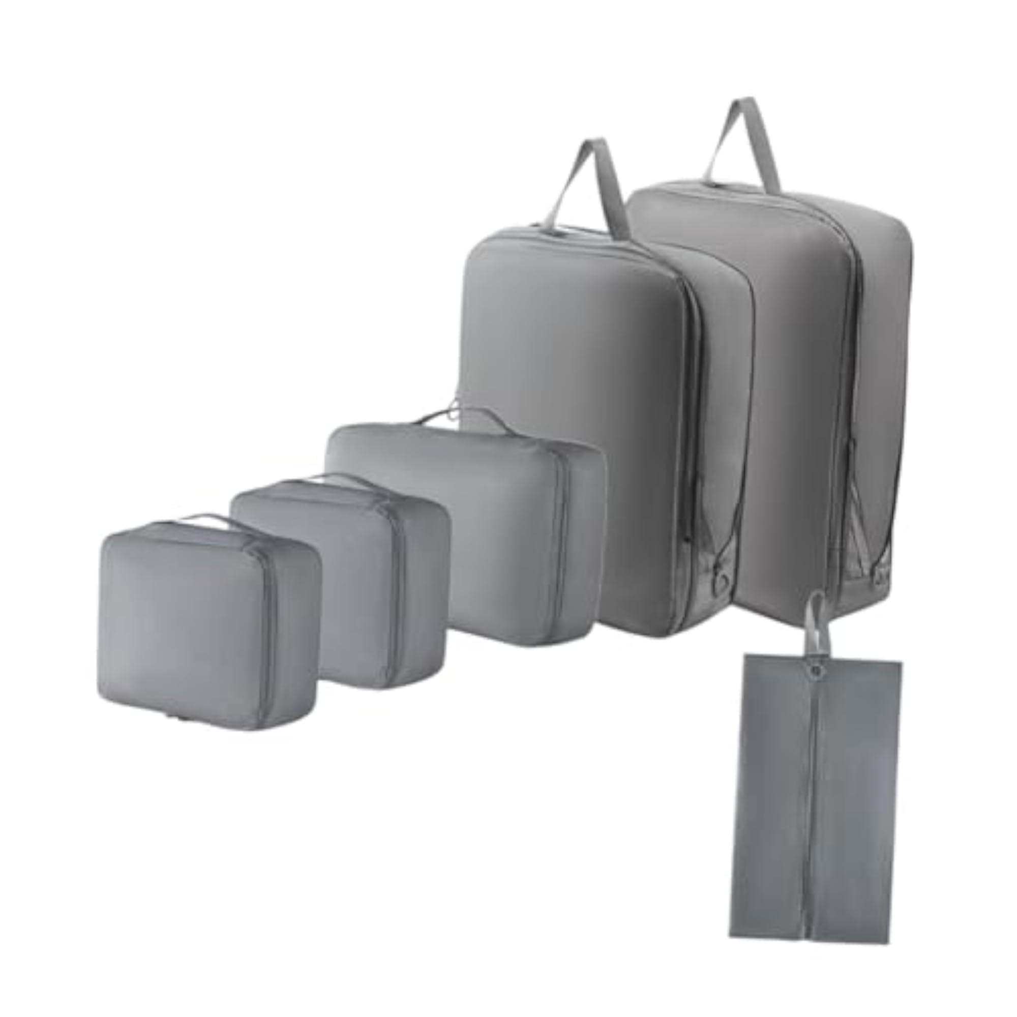 6 Pieces Travel Storage Bag Set, Grey